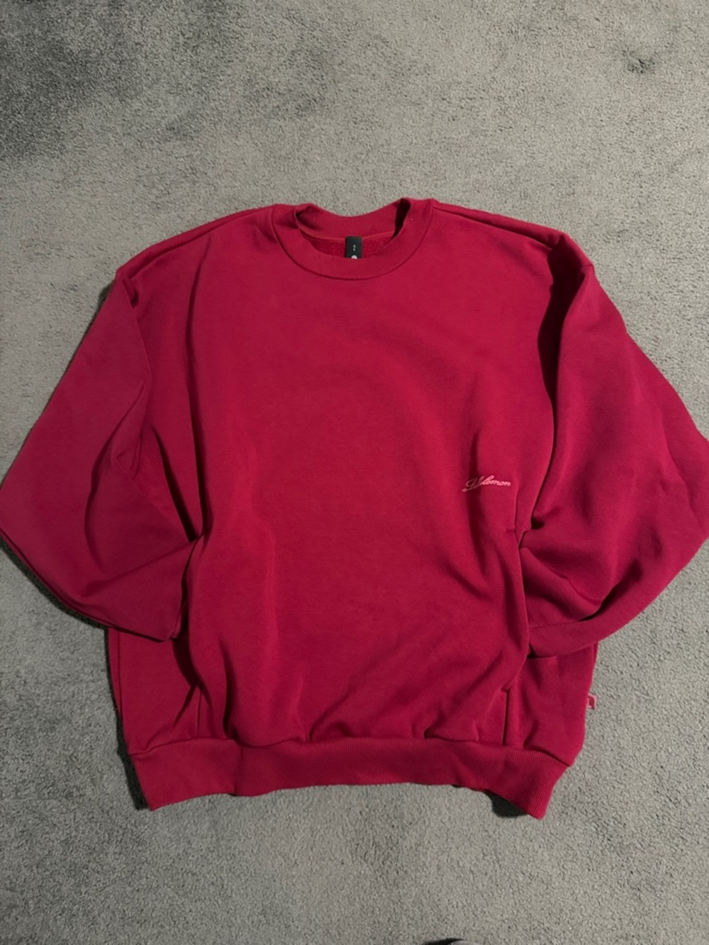NWOT Lululemon Men’s Big Cozy Crew in Berry Rumble Large - Picture 6 of 13